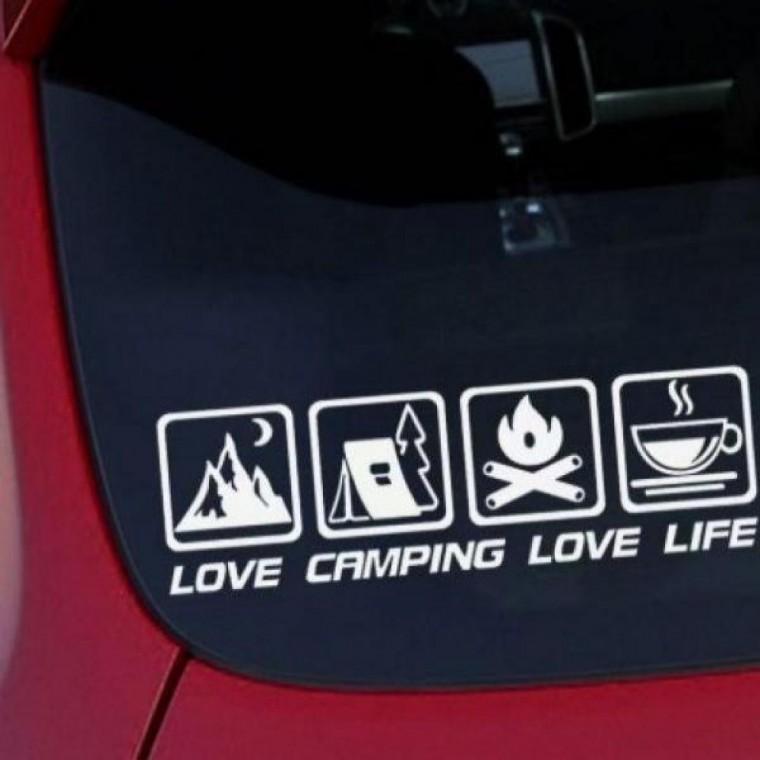그림 캠핑카 CAMPING LOVE 스티커 캠핑 사랑 차량