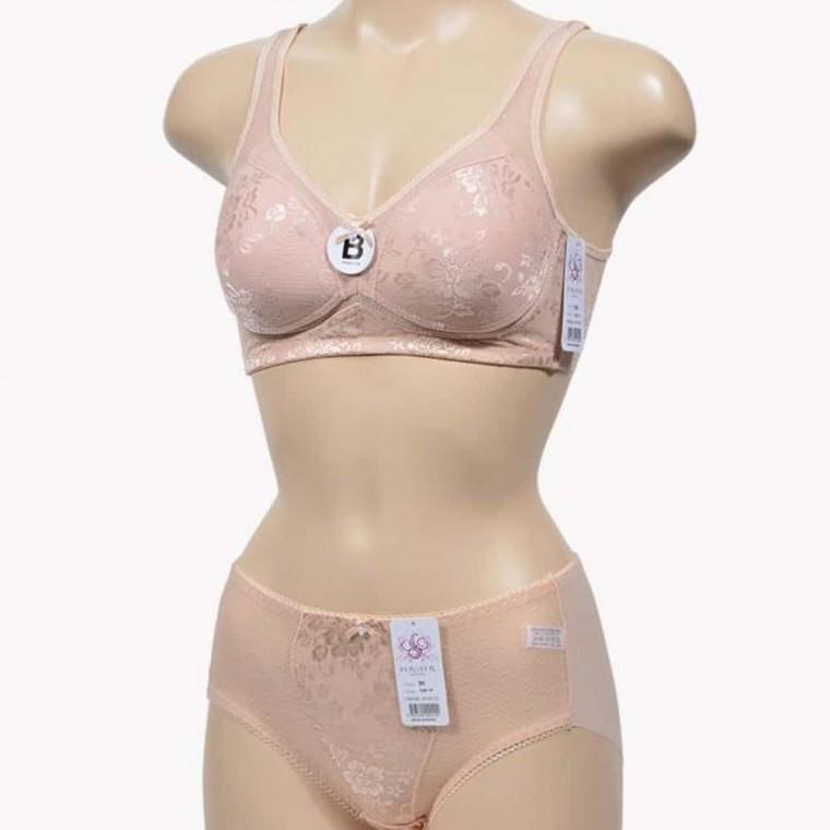 B컵 노와이어 브라팬티세트 큰컵브라 할머니속옷 들뜸없는브라