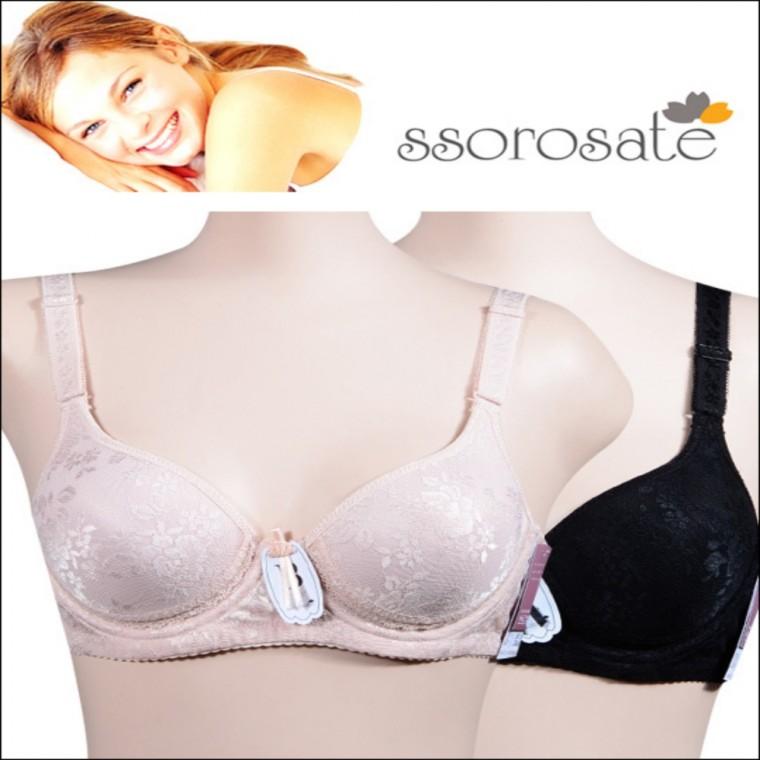 꽃무늬브라 레이스브라 홑겹브라 홀겹브라 여자속옷 와이어 (B컵)브라