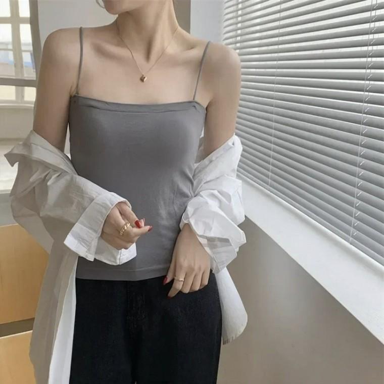 JMP 그레이 노와이어 브라캡 브라탑나시 브라캡 크롭