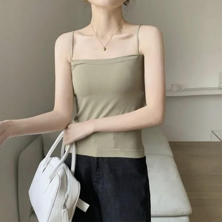 JMP 카키 노와이어 브라캡 브라탑나시 브라캡 크롭