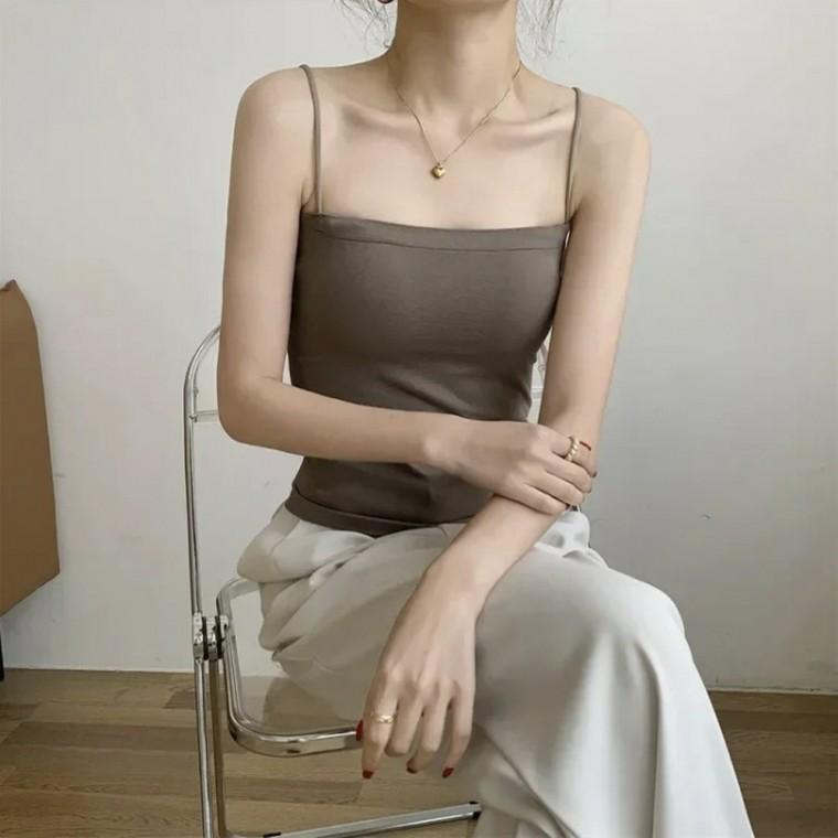JMP 브라운 노와이어 브라캡 브라탑나시 브라캡 크롭