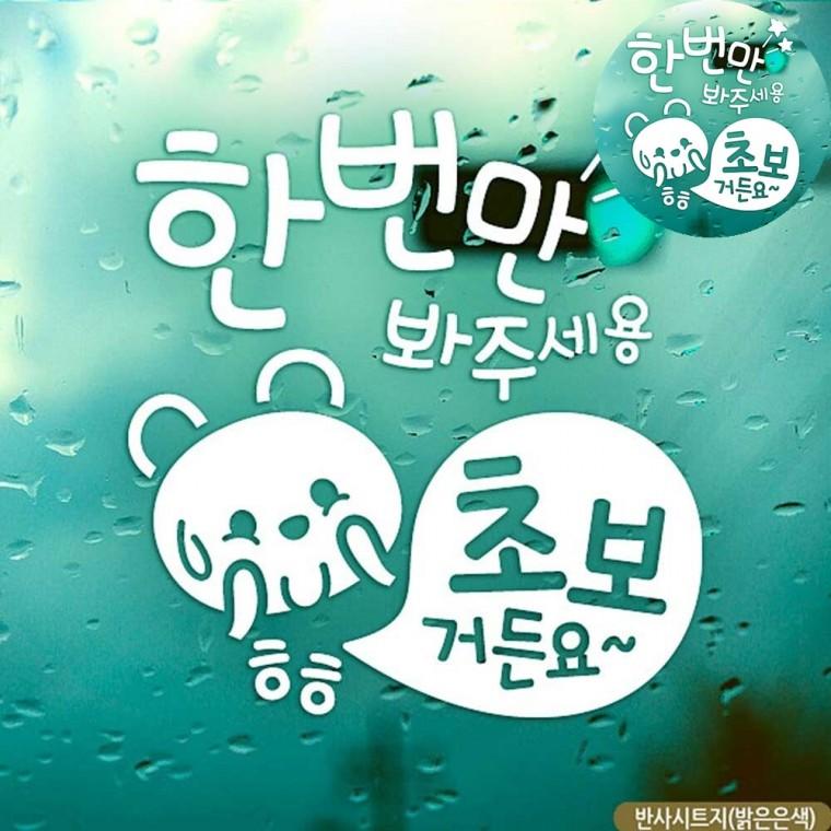 자동차시트지 자동차야광스티커 차량반사스티커 차량용반사스티커 차량스티커 한번만봐주세요 자동차스티커