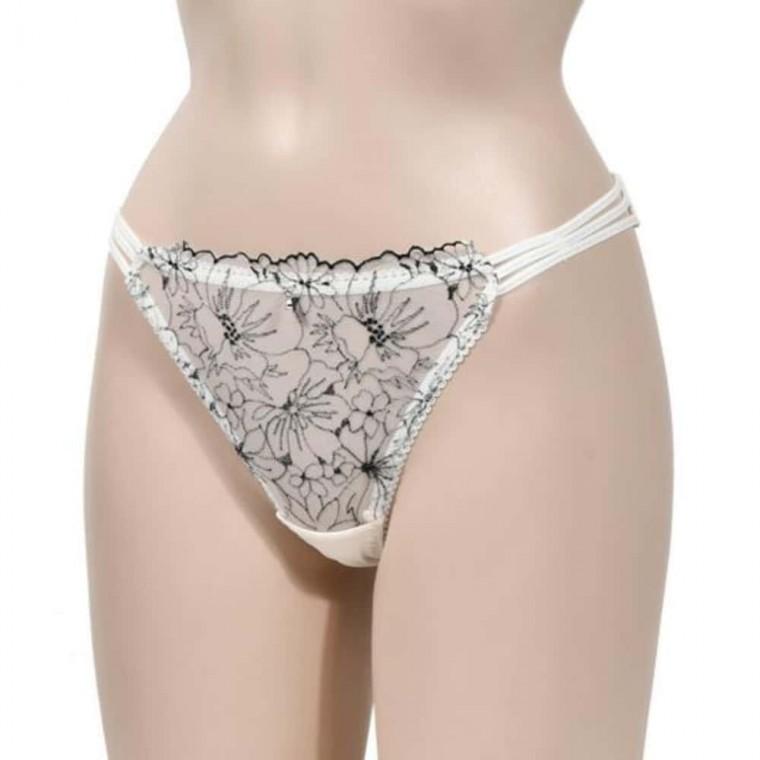 여성 플라워 레이스 티팬티 스판덱스 여자T팬티 40대여성팬티