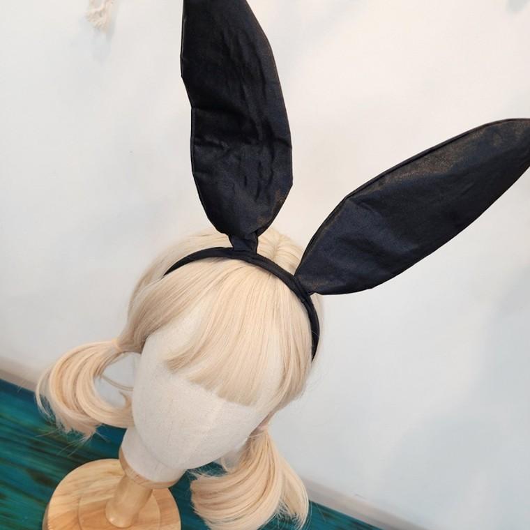 검은토끼 헤어소품 머리띠 와이어 귀모양