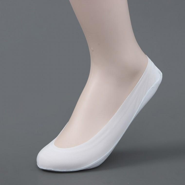 시스루화이트 플랫슈즈 덧신 스타킹덧신 페이크삭스