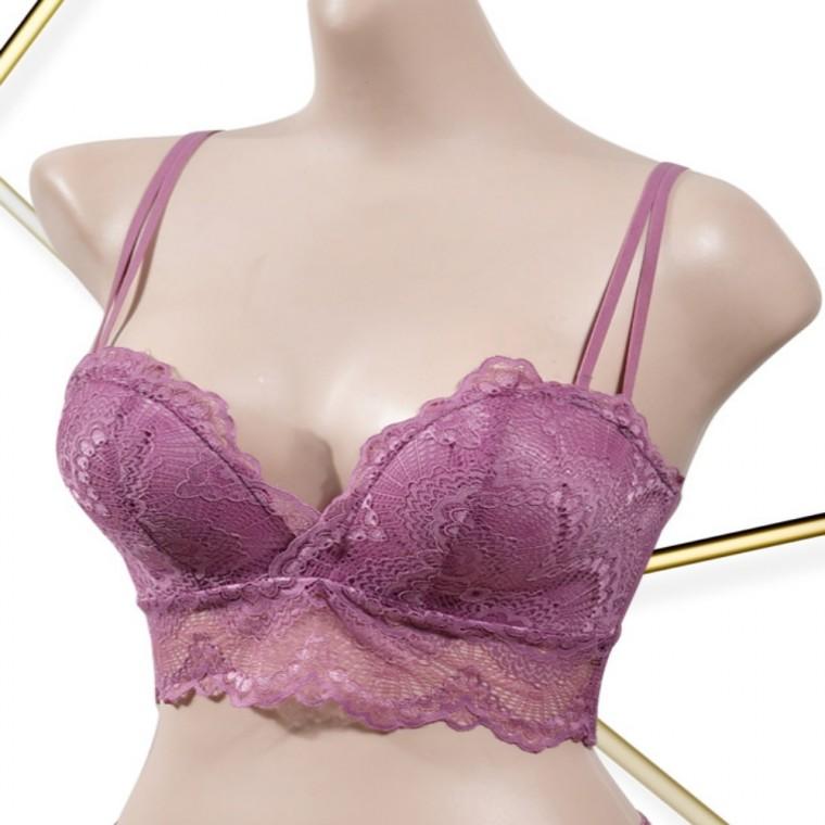 브래지어 레이스속옷 기본브라 여성속옷세트 여성언더웨어 레이스 노와이어 A컵 브라