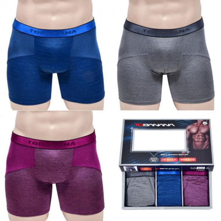 남자드로우즈 남자팬티 남자팬티 남성사각팬티 남성팬티 5부 남성 롱 (3매입)