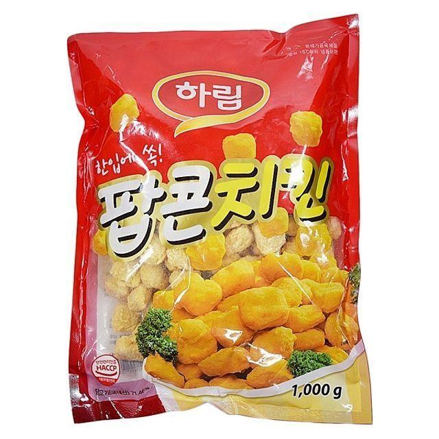 하림 냉동 팝콘치킨 1kg X 2개