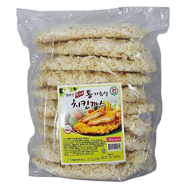 수제 통가슴살 치킨까스 1.2kg X 2개
