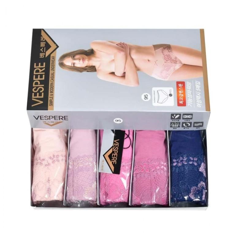 여성 면스판 삼각팬티 5매 팬티선물 여성삼각팬티 여자여름팬티