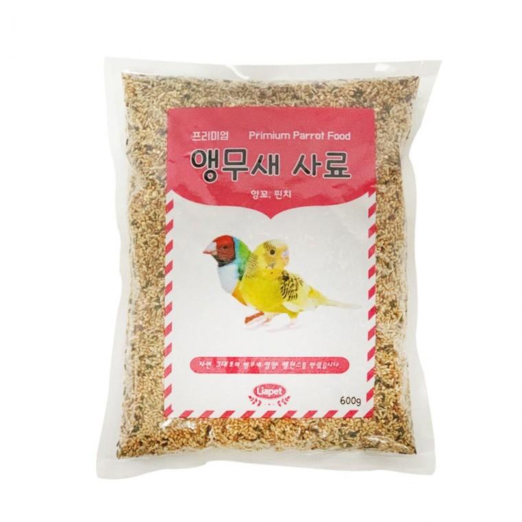 리아펫 잉꼬 핀치 앵무새 먹이 600g 사료 모이 밥