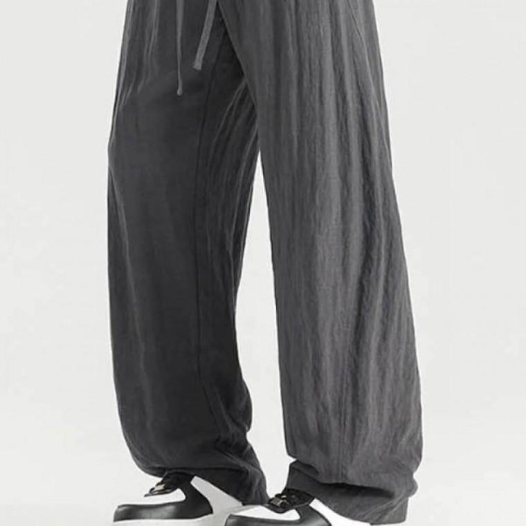 린넨 디자인 통바지 데일리 허리밴딩 스타일
