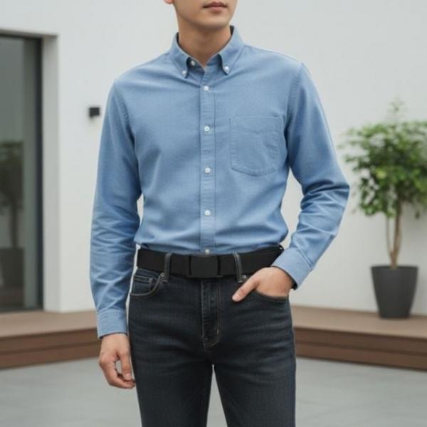 벨트상점 남성 아웃도어 나일론 청바지용 포켓 허리띠 버클 수납 벨트