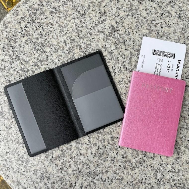 여권케이스 블랙 핑크 보관 수납 티켓