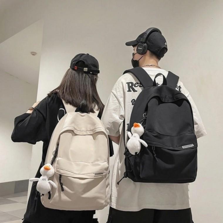 학생 캐주얼 심플백팩 커플 가방 가벼운 백팩