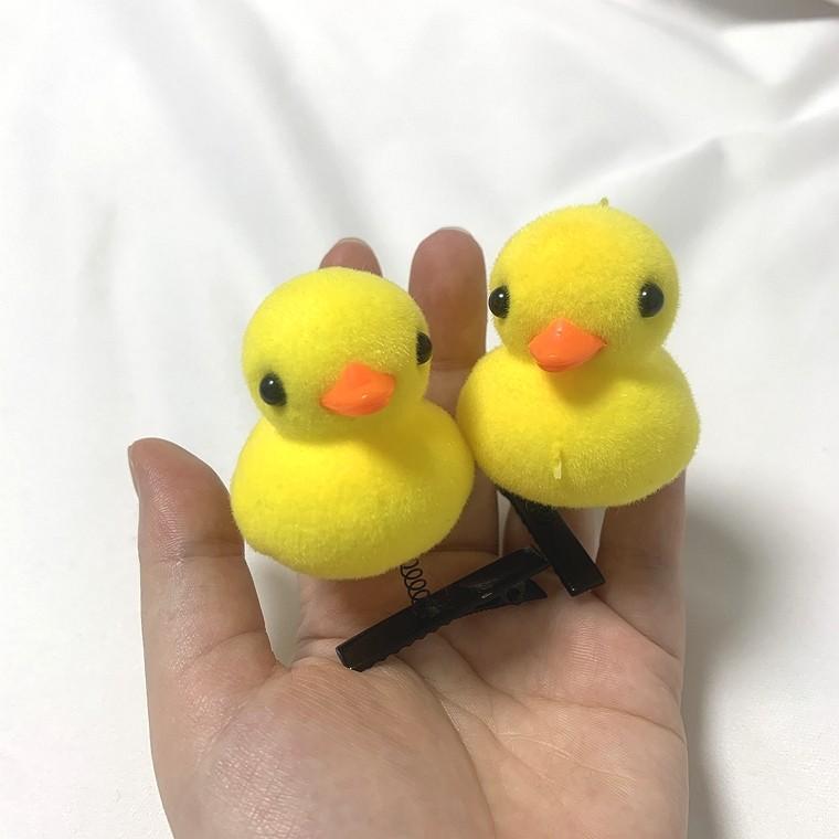 병아리 헤어집게 머리핀 2P 헤어 장식 행사 이벤트 소품