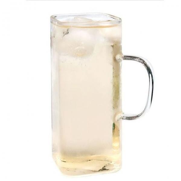 사각 내열 유리머그 400ml 머그잔 머그컵 커피 물컵 찻잔 홈카페 컵