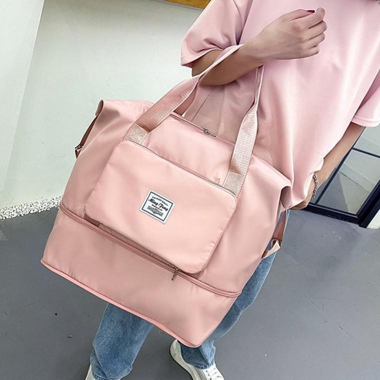 휴대용 접이식 보스턴백 확장형 여행 짐가방 옷가방