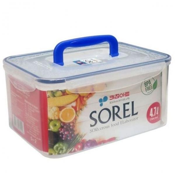 대용량 스텐 밀폐용기 4.7L 반찬통 냉장고 정리 보관 김치통 다용도
