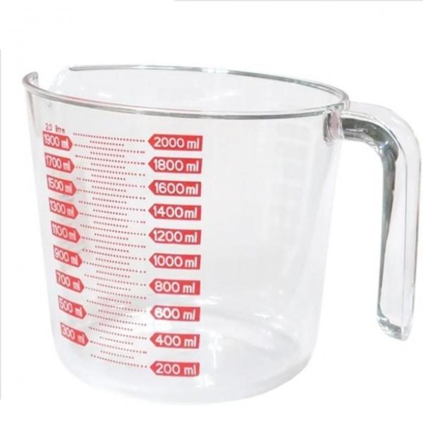 투명 에코 계량컵 2000ml 대용량 비커 홈베이킹 제빵 용량 컵 식기