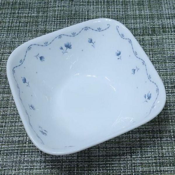 꽃무늬 사각 도자기미니볼 16.5cm 디저트 그릇 앞접시 찬기 다용도 식기