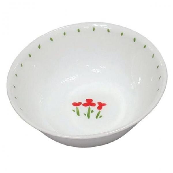 붉은꽃 도자기 냉면기 21.5cm 대접 면기 국수 국그릇 다용도 볼 식기