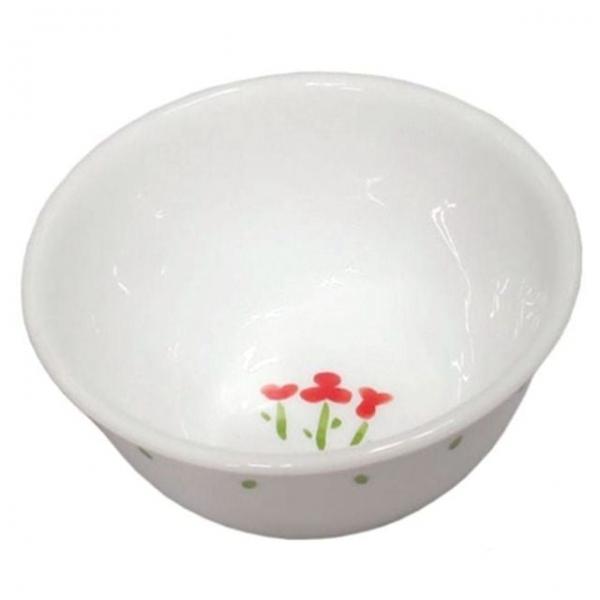 붉은꽃 도자기 공기 12.5cm 밥그릇 원형 반찬 국그릇 다용도 식탁 식기