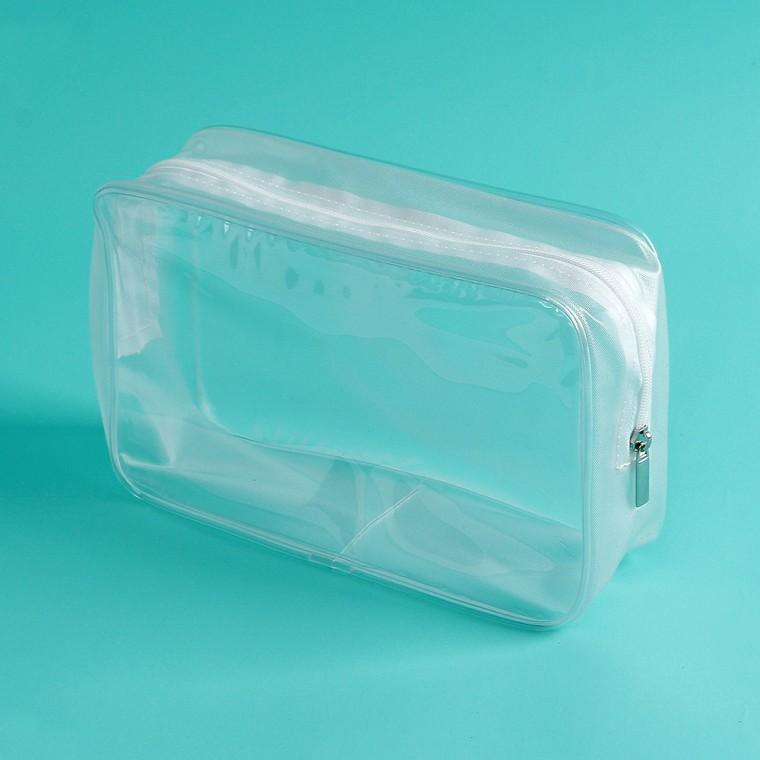 22x15cm 투명 사각 파우치 목욕가방 여행파우치