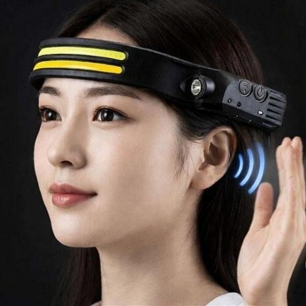 캠핑 헤드랜턴 등산 센서동작 낚시 야외 충전식 헤드랜턴 헤드램프 랜턴