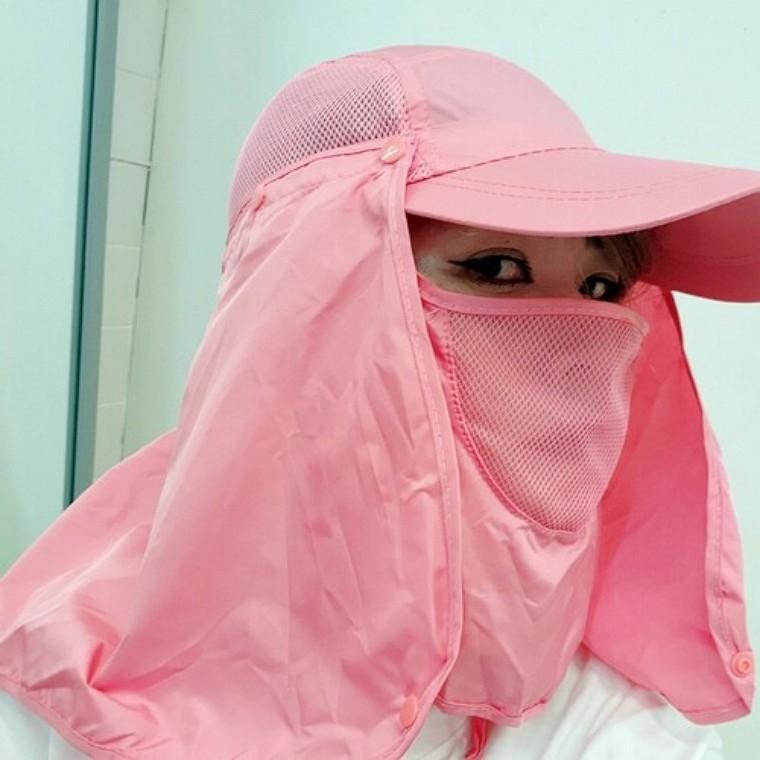 남녀공용 자외선 방수 햇빛차단 캡모자 등산 마스크 낚시 차양막 모자