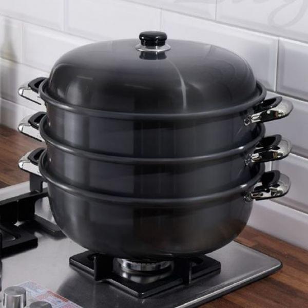 코아트 찜냄비 찜솥 찜통 채반 찜기 스티머 3단 36cm