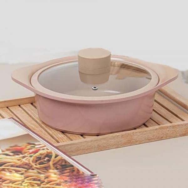 오슬로 전골냄비 찌게 인덕션 세라믹 양수 냄비 22cm