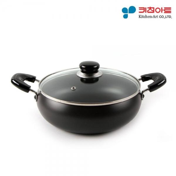 키친아트 쥬노 블랙 경질냄비 전골 24cm 국냄비 찌개