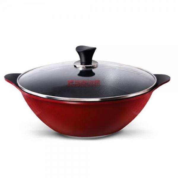 키친아트 세라믹 웍 궁중팬 볶음팬 양수 냄비 28cm