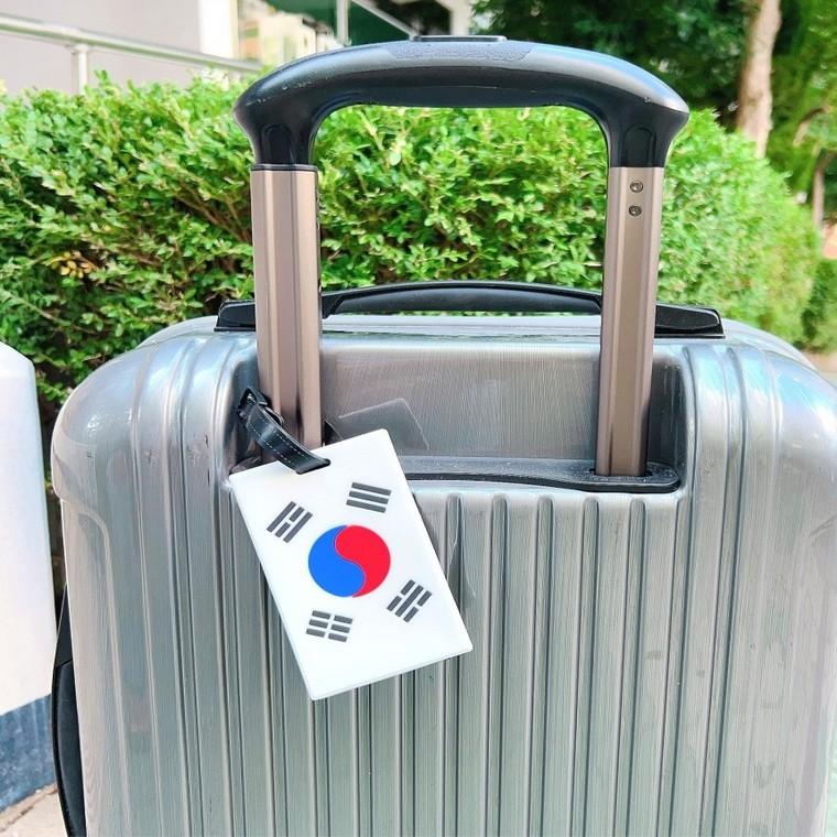 태극기 가방 캐리어 네임택