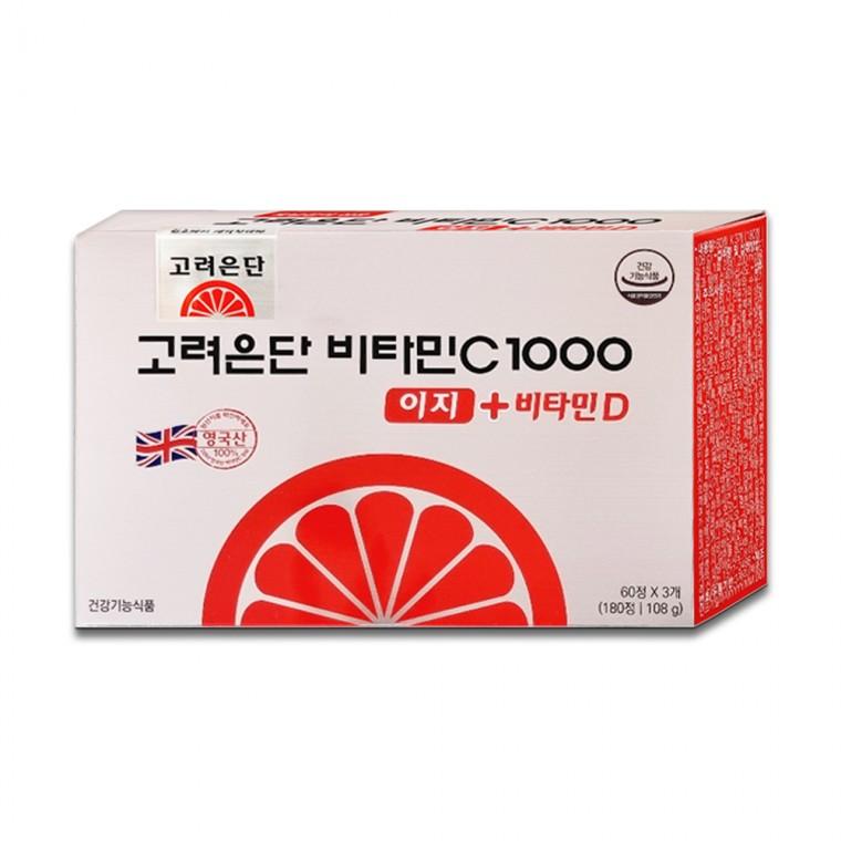 고려은단 비타민C 1000 이지 + 비타민D 180정 6개 영국산