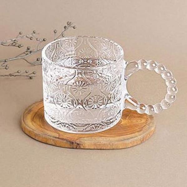 델리 머그컵 유리컵 커피잔 물컵 유리잔 320ml 1P GS