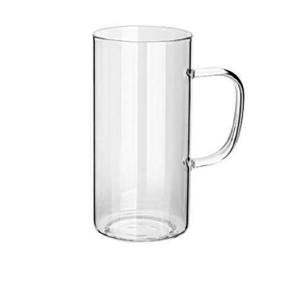 유리컵 물컵 카페 쥬스컵 내열 손잡이 유리잔 400ml