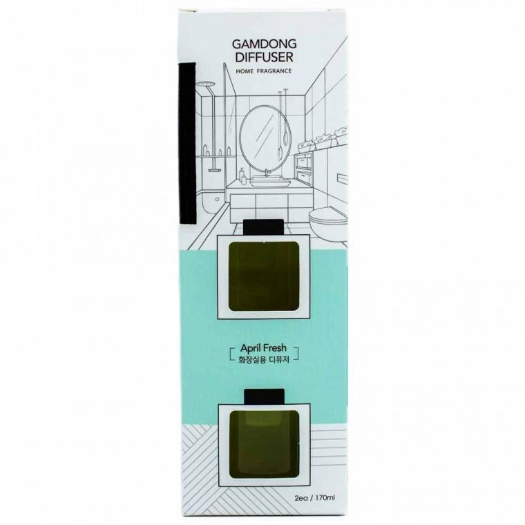감동 화장실용 디퓨저 에이프릴프레쉬 170ml x 2개입-자동차겸용