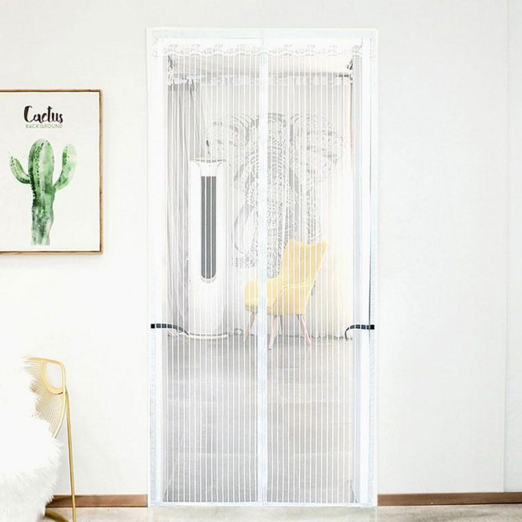방문 100X210cm 현관 자석 모기장 화이트
