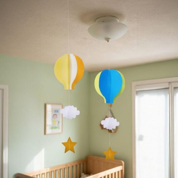 501280 천장 장식 열기구모양 종이모빌