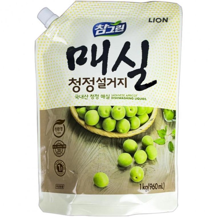 라이온 참그린 매실 청정설거지 리필 1kg