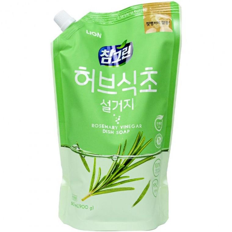 라이온 참그린 허브식초설거지 리필 900g