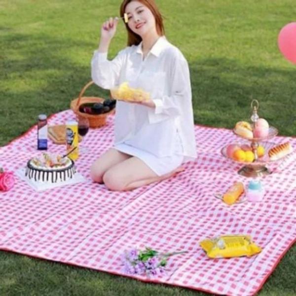 돗자리 레드 예쁜돗자리 차박매트 한강돗자리 체크 돗자리