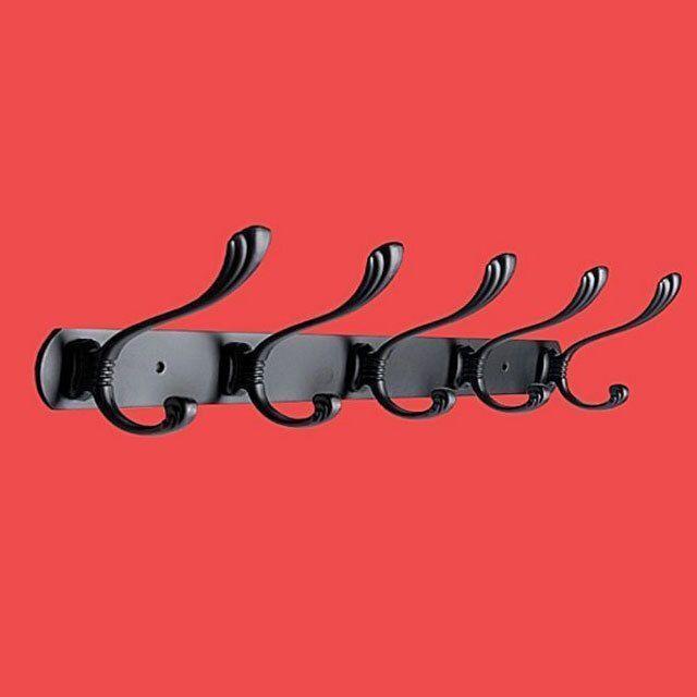 벽걸이 다용도 스텐레스 디자인후크 블랙