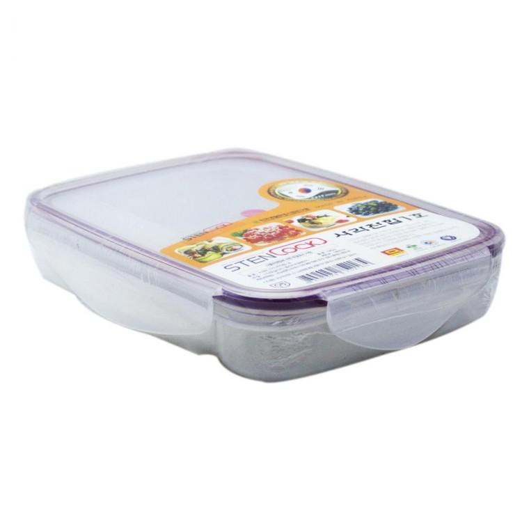 카네이션 사각 찬합 1호 645ml (실리콘재질)