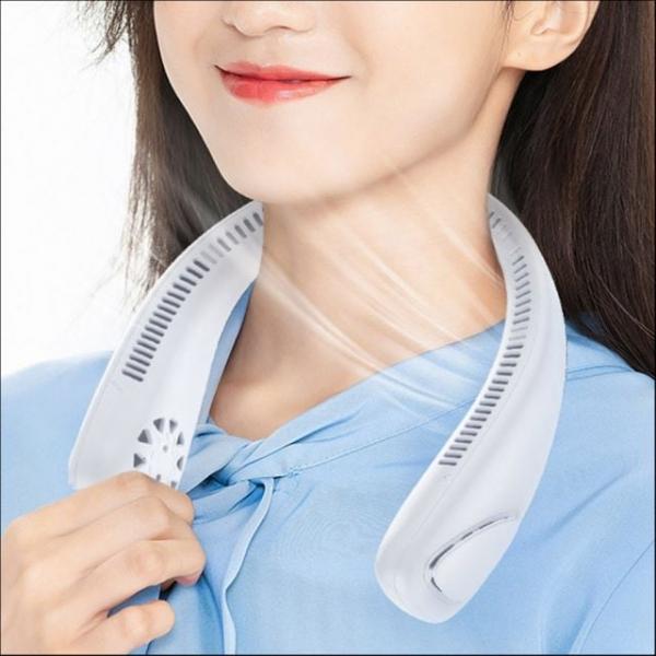 360도 서라운드 입체 송풍 핸즈프리 휴대용 무선 선풍기