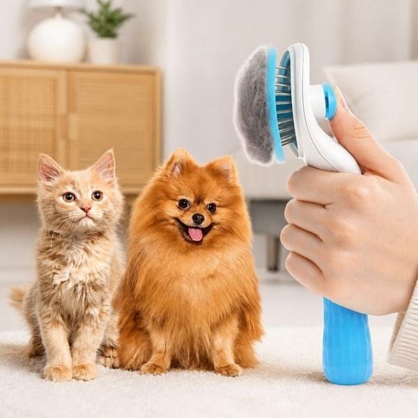 강아지 고양이 펫 브러시 죽은털 제거 빗 반려견 묘용 브러쉬