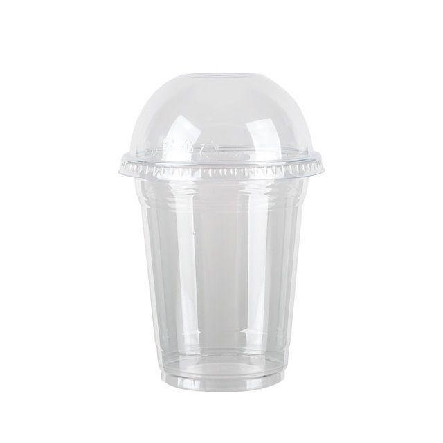 뚜껑포함 아이스컵-410ml PET 일회용 음료컵 10set